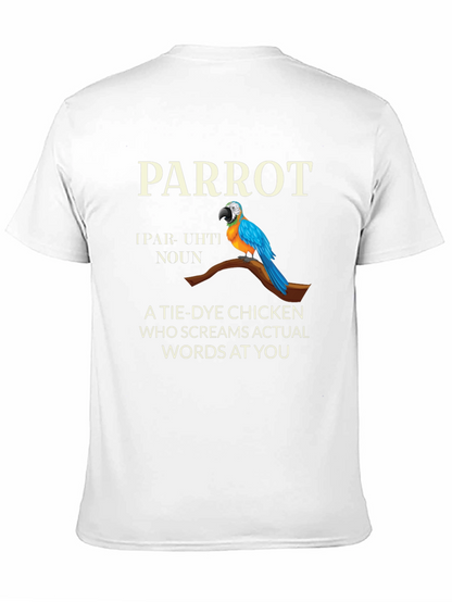 Parrot Tie Dye Chicken Graphic T-Shirt