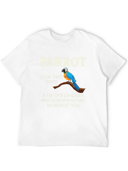 Parrot Tie Dye Chicken Graphic T-Shirt