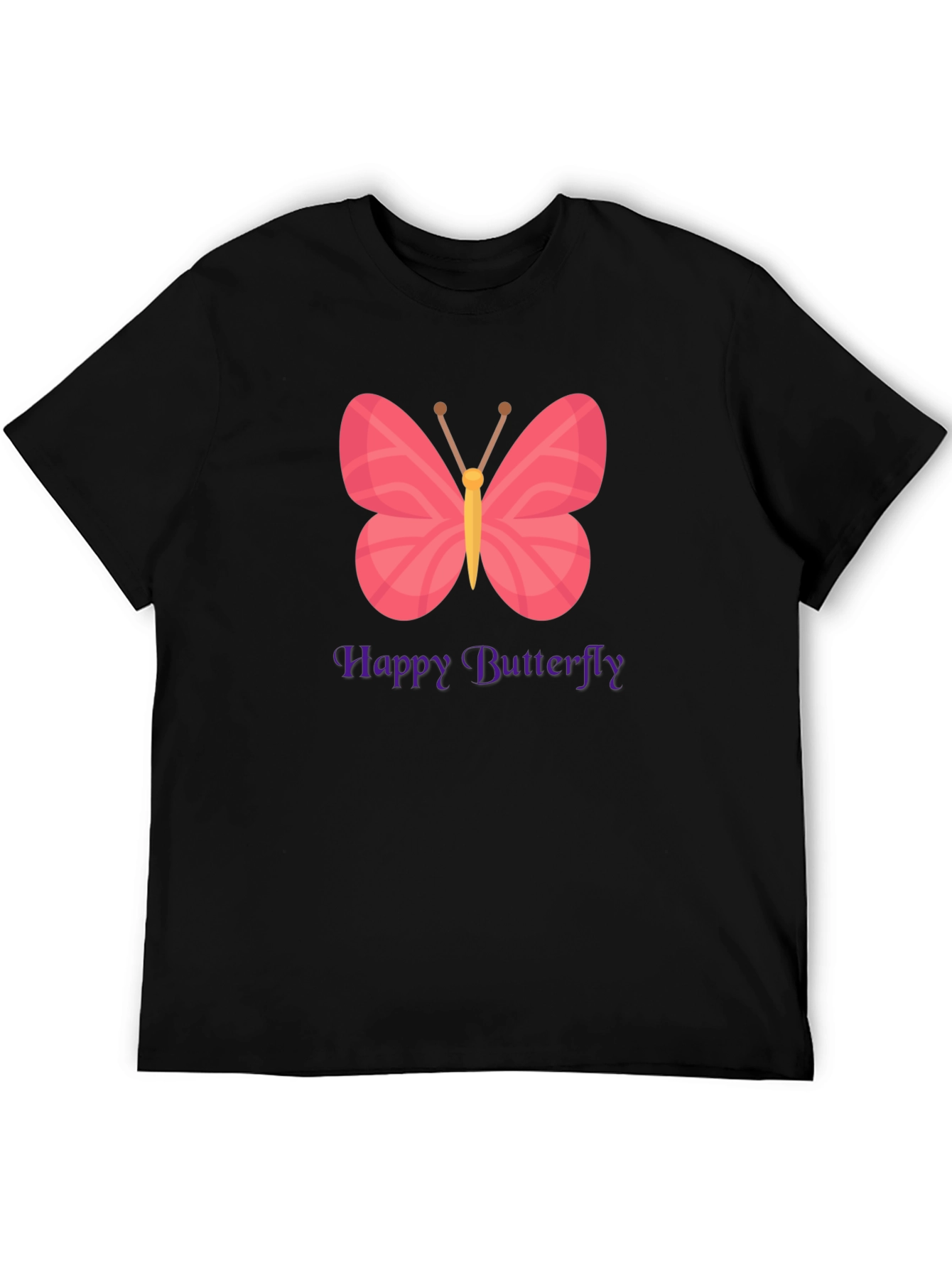Happy Butterfly Graphic T-Shirt