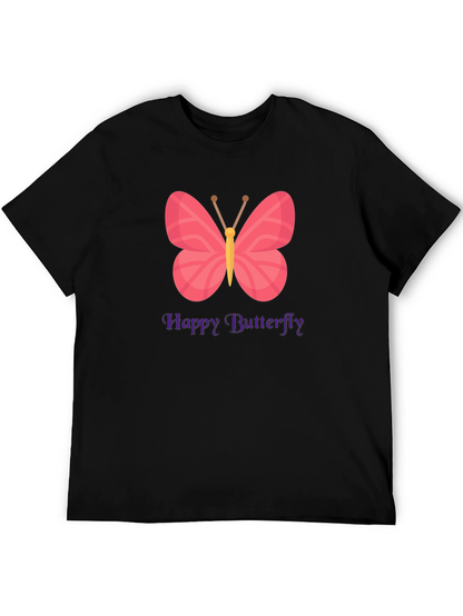 Happy Butterfly Graphic T-Shirt