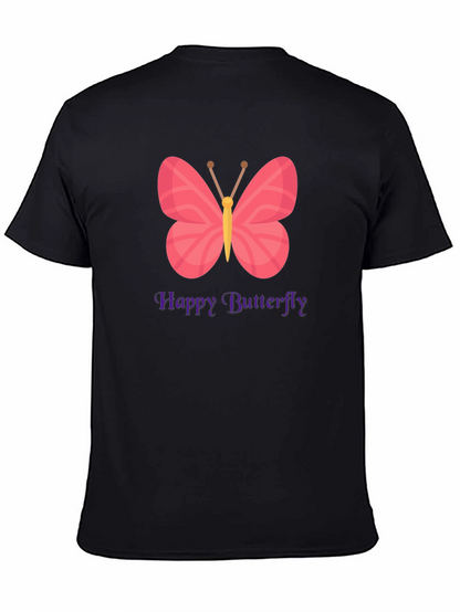 Happy Butterfly Graphic T-Shirt