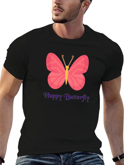 Happy Butterfly Graphic T-Shirt