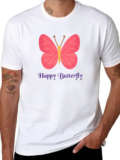 Happy Butterfly Graphic T-Shirt