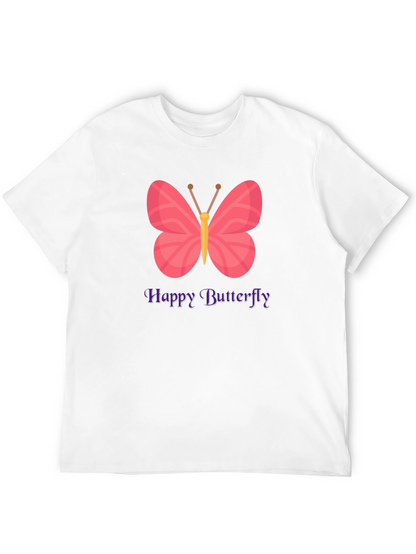 Happy Butterfly Graphic T-Shirt