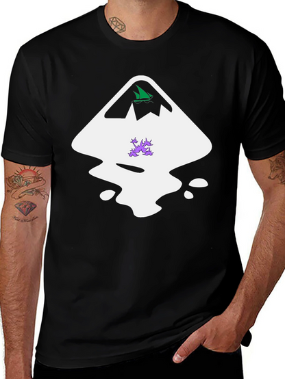 Abstract Graphic Tee - Black