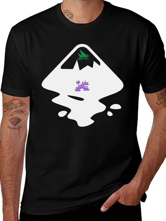 Abstract Graphic Tee - Black