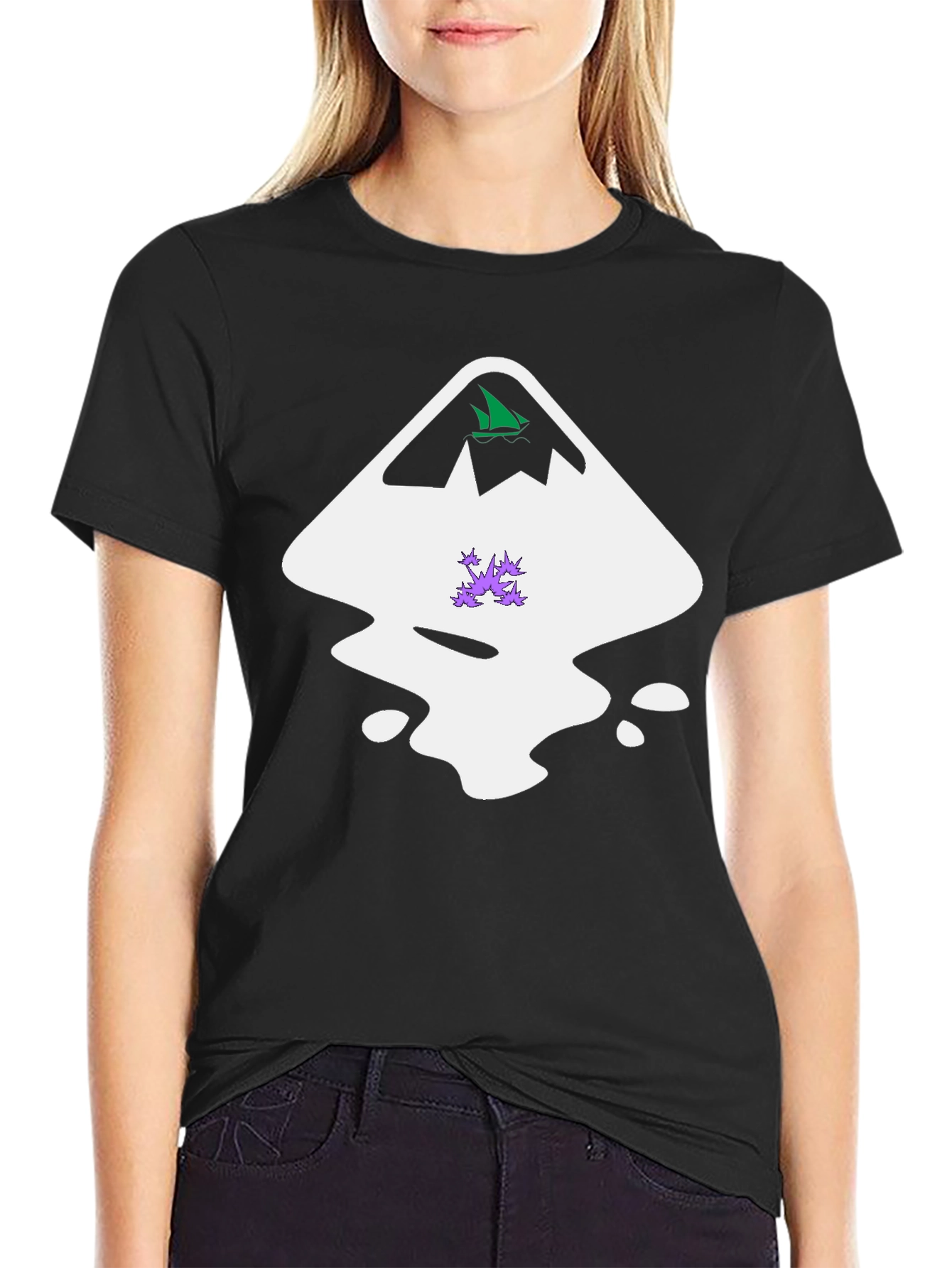 Abstract Graphic Tee - Black