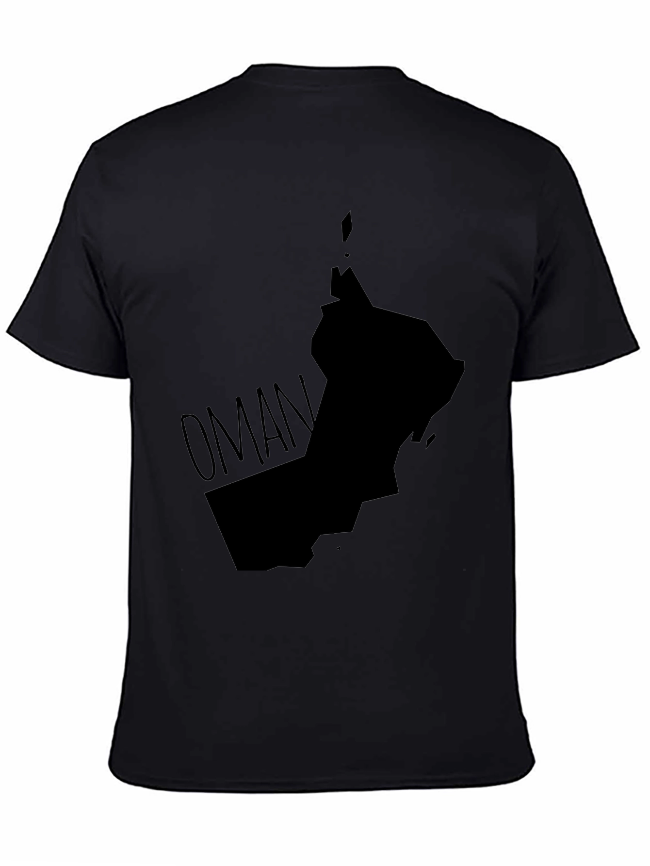 Oman Map T-Shirt - Black Graphic Tee