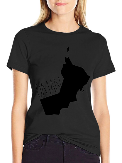 Oman Map T-Shirt - Black Graphic Tee