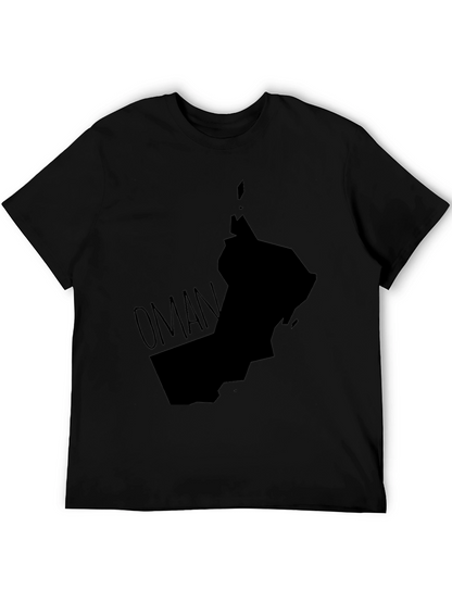 Oman Map T-Shirt - Black Graphic Tee