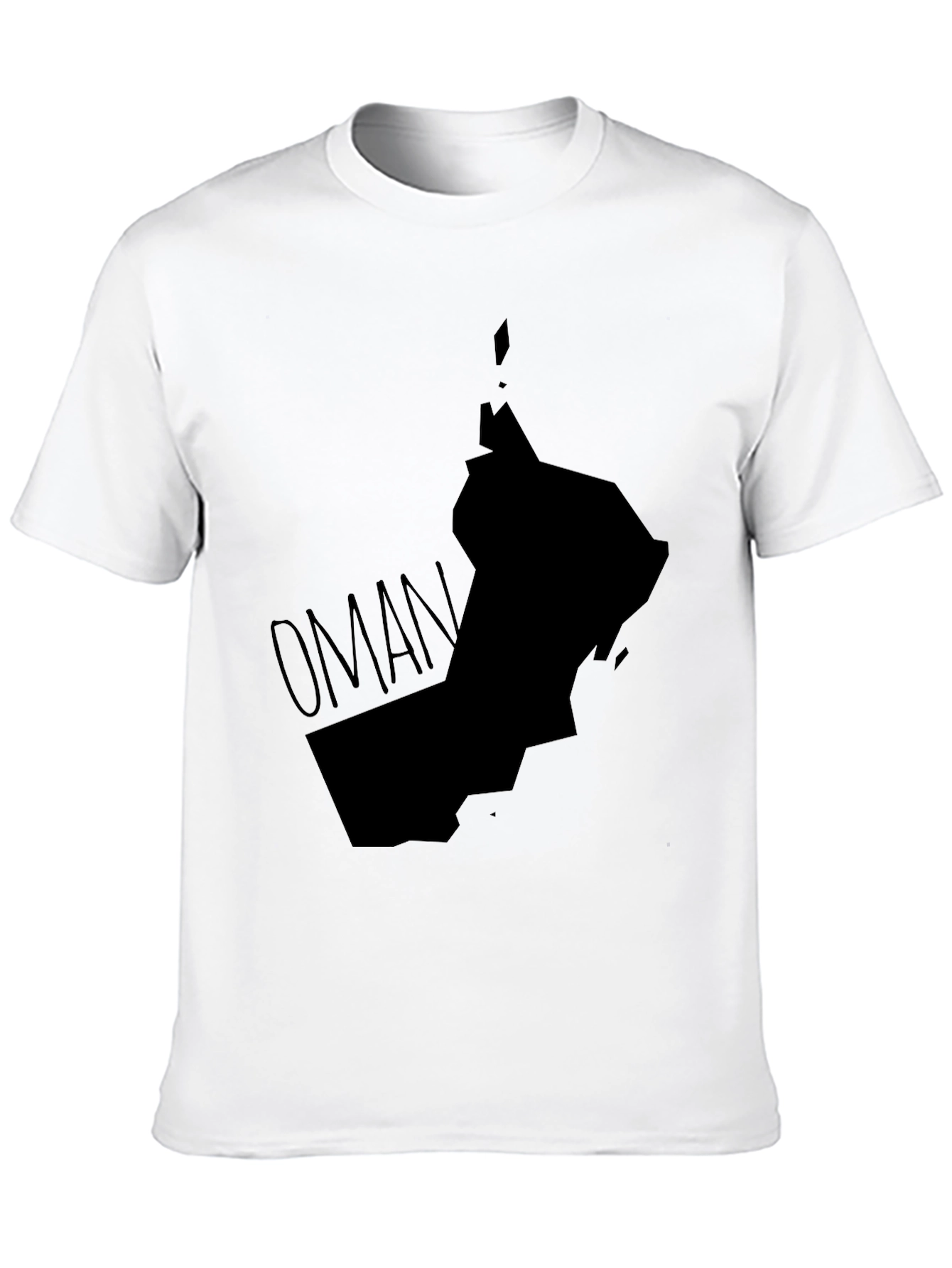 Oman Map T-Shirt - Black Graphic Tee