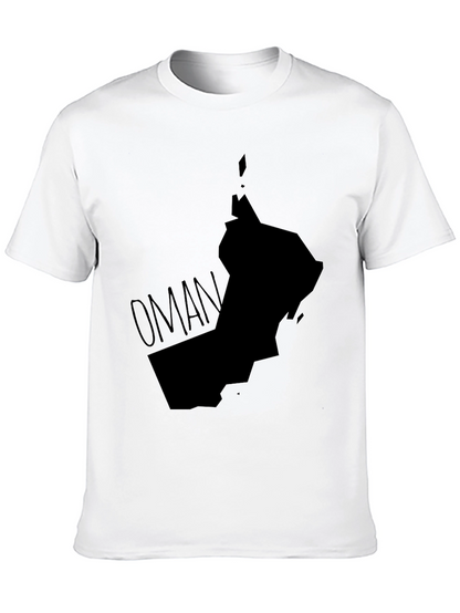 Oman Map T-Shirt - Black Graphic Tee