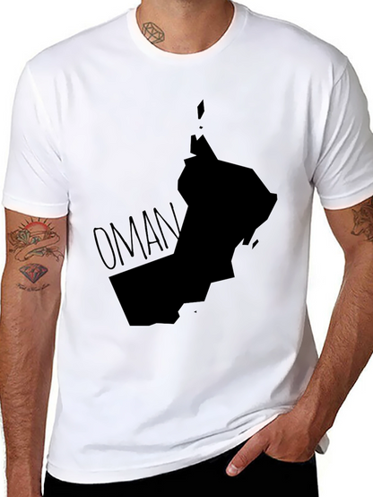 Oman Map T-Shirt - Black Graphic Tee