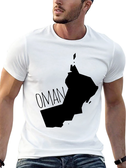 Oman Map T-Shirt - Black Graphic Tee