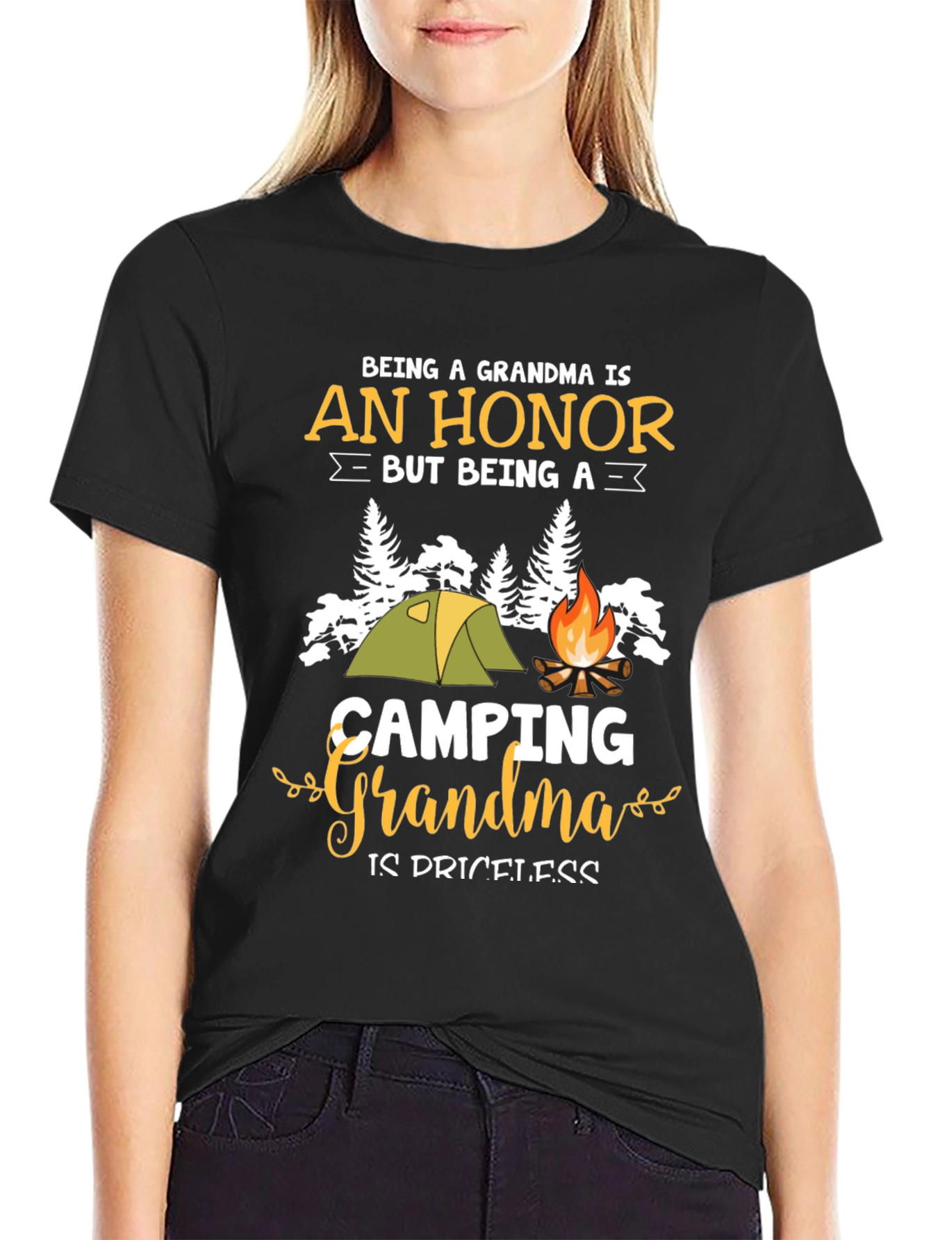 Camping Grandma T-Shirt - Honor & Priceless
