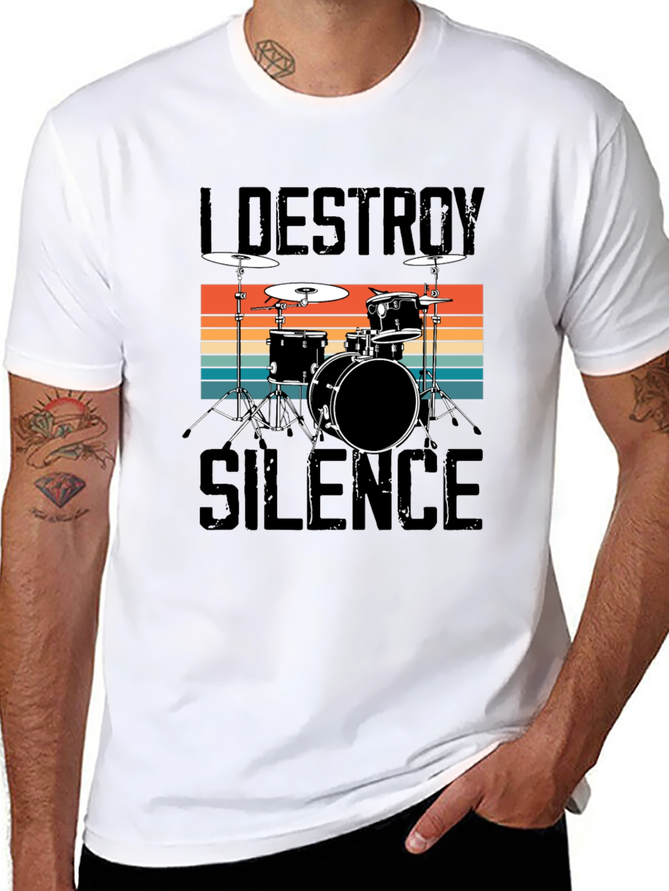 I Destroy Silence Drummer Tee