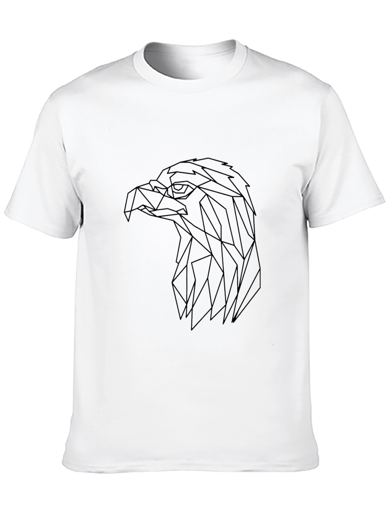 Geometric Eagle Graphic Tee - Stylish Black T-Shirt