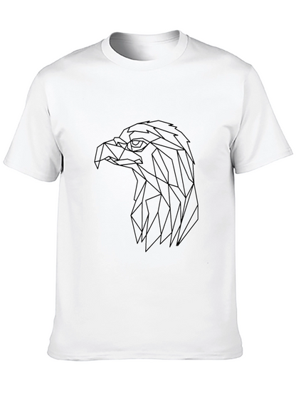 Geometric Eagle Graphic Tee - Stylish Black T-Shirt