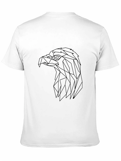 Geometric Eagle Graphic Tee - Stylish Black T-Shirt