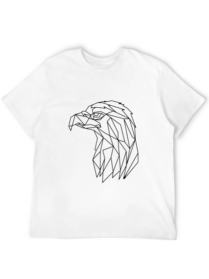 Geometric Eagle Graphic Tee - Stylish Black T-Shirt