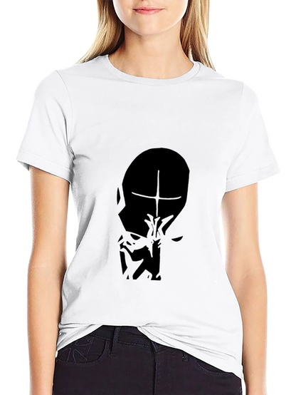 Mens Black T-Shirt - Abstract Face Graphic