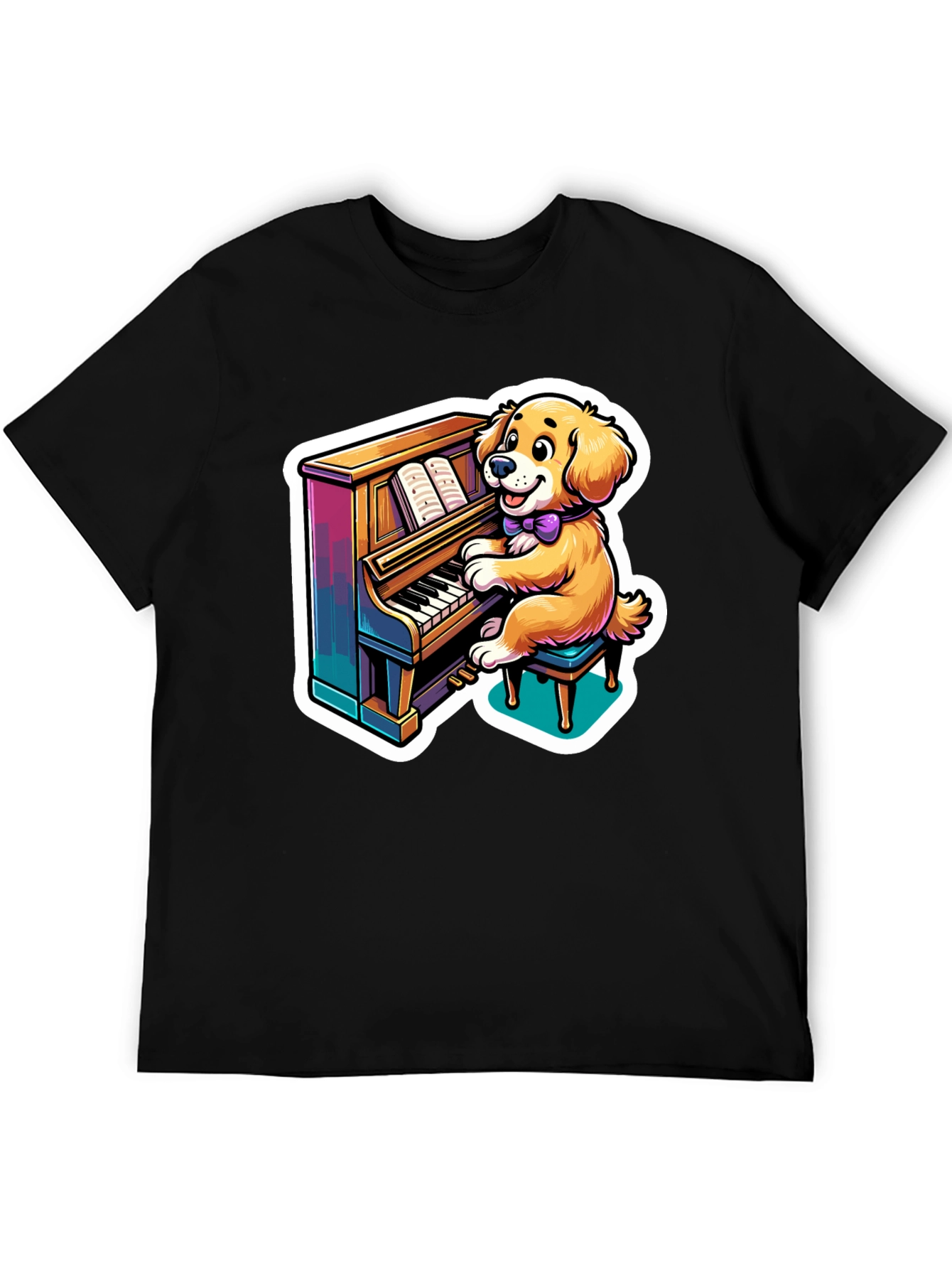 Dog Playing Piano T-Shirt