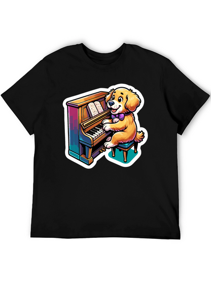 Dog Playing Piano T-Shirt