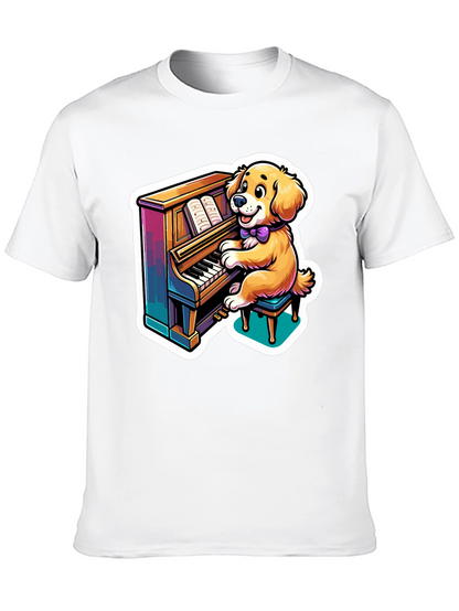 Dog Playing Piano T-Shirt