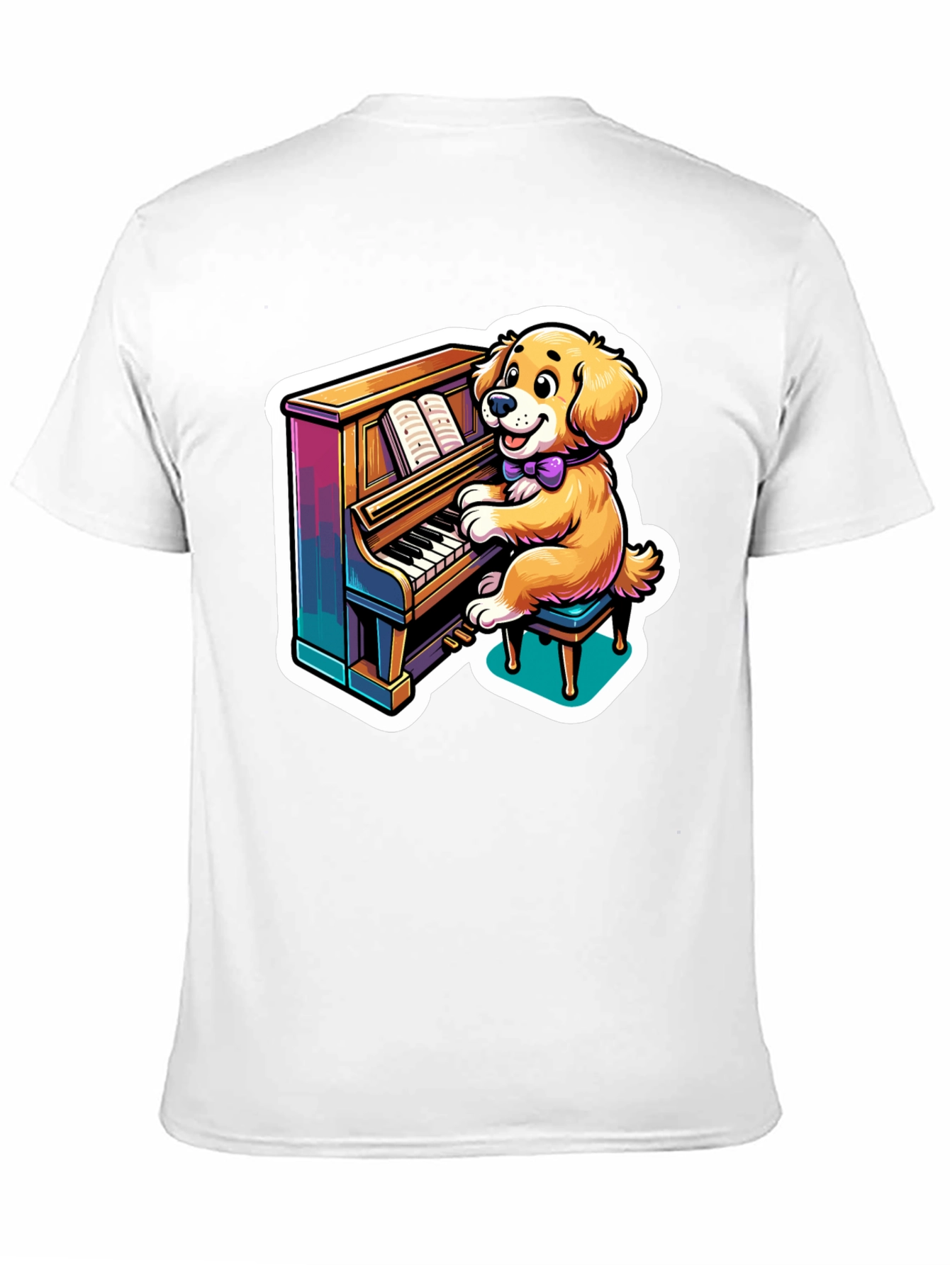 Dog Playing Piano T-Shirt