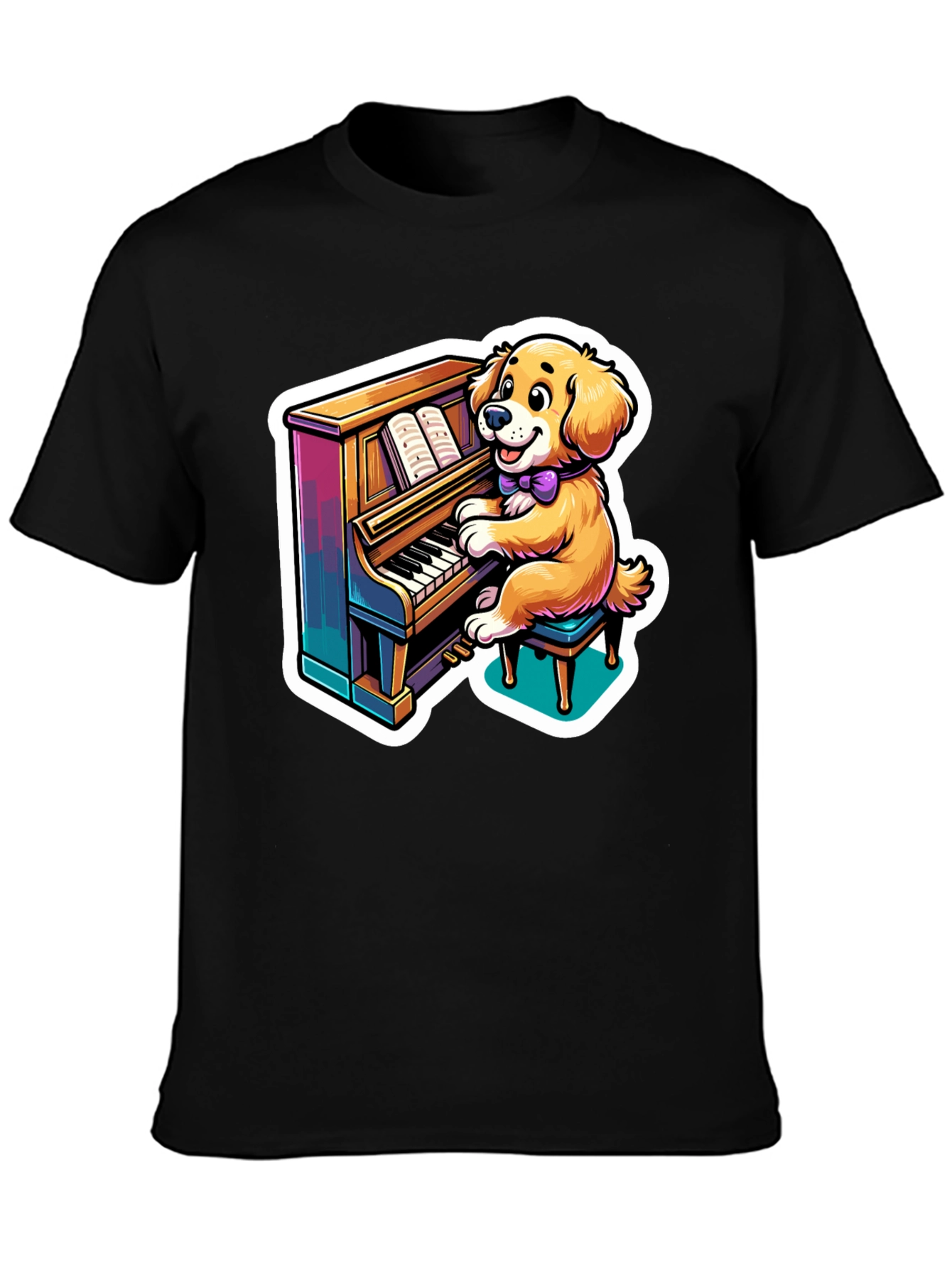 Dog Playing Piano T-Shirt