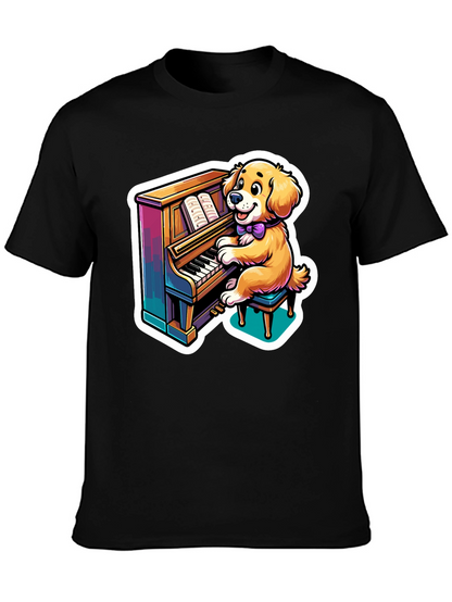 Dog Playing Piano T-Shirt