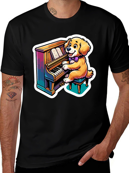 Dog Playing Piano T-Shirt