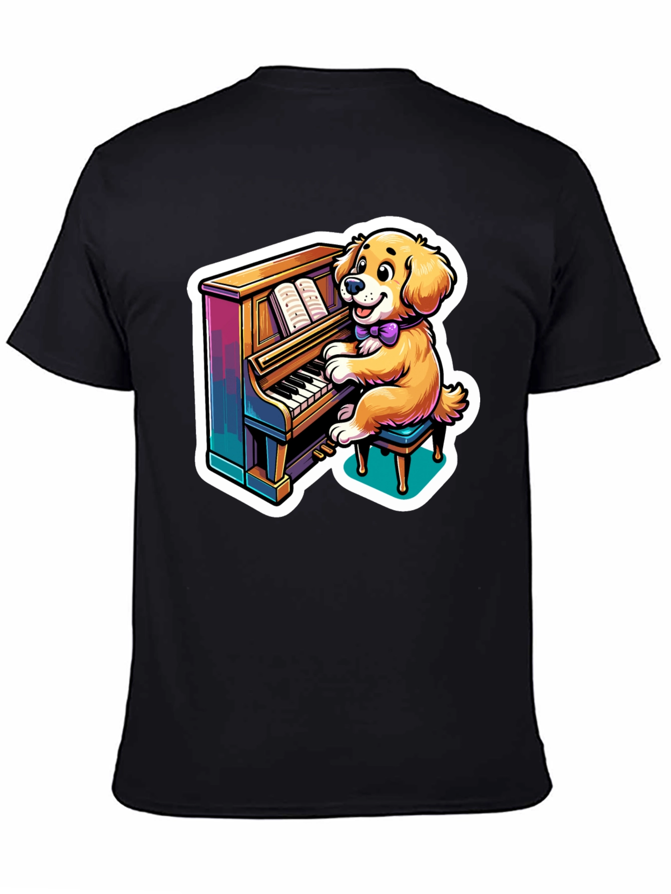 Dog Playing Piano T-Shirt