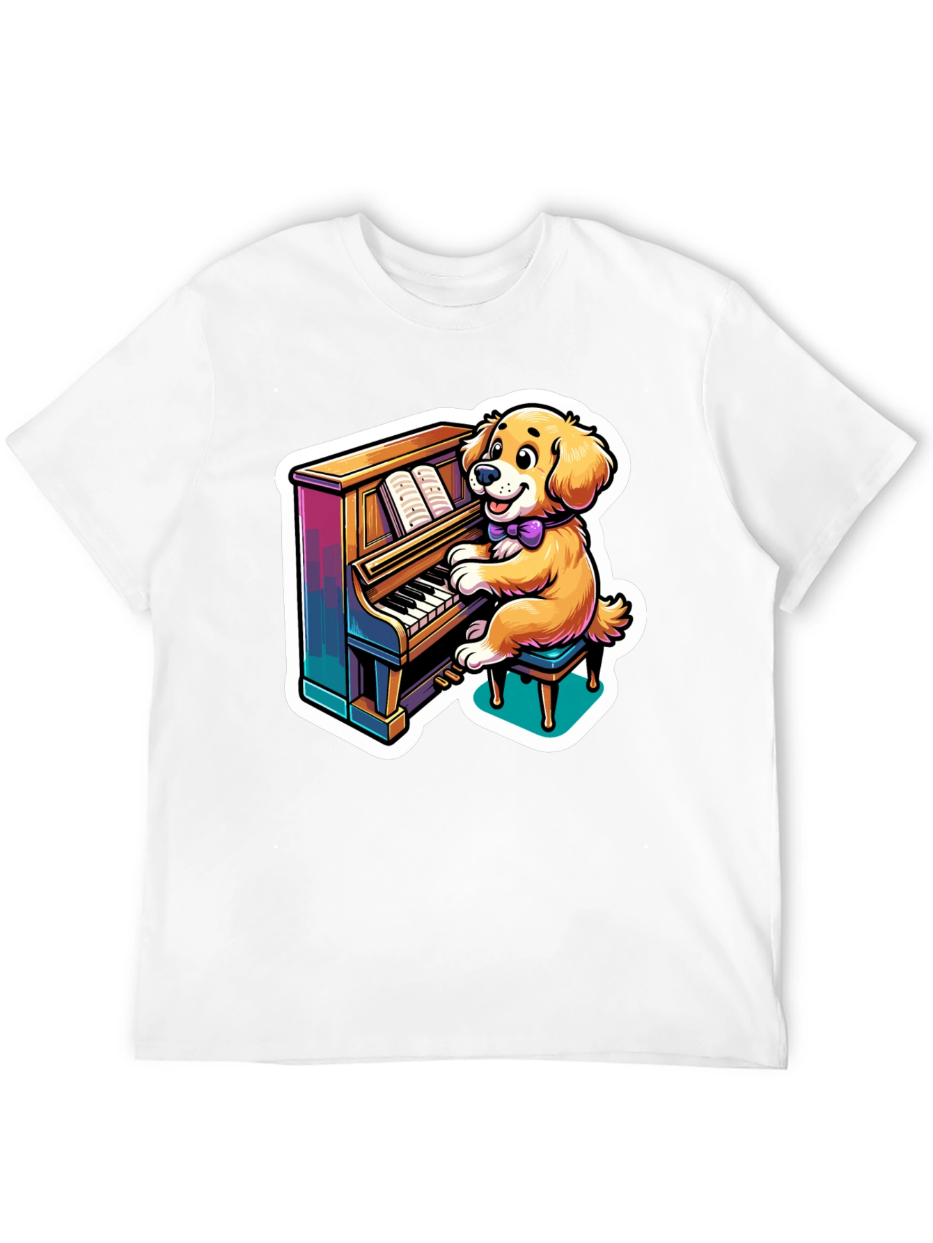 Dog Playing Piano T-Shirt