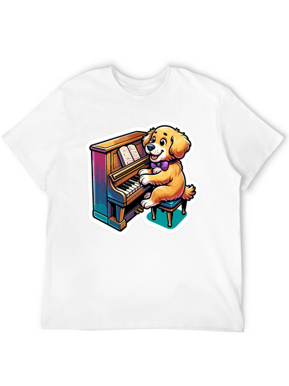 Dog Playing Piano T-Shirt
