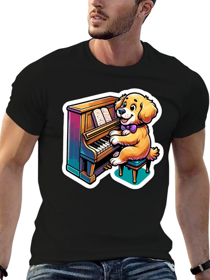 Dog Playing Piano T-Shirt