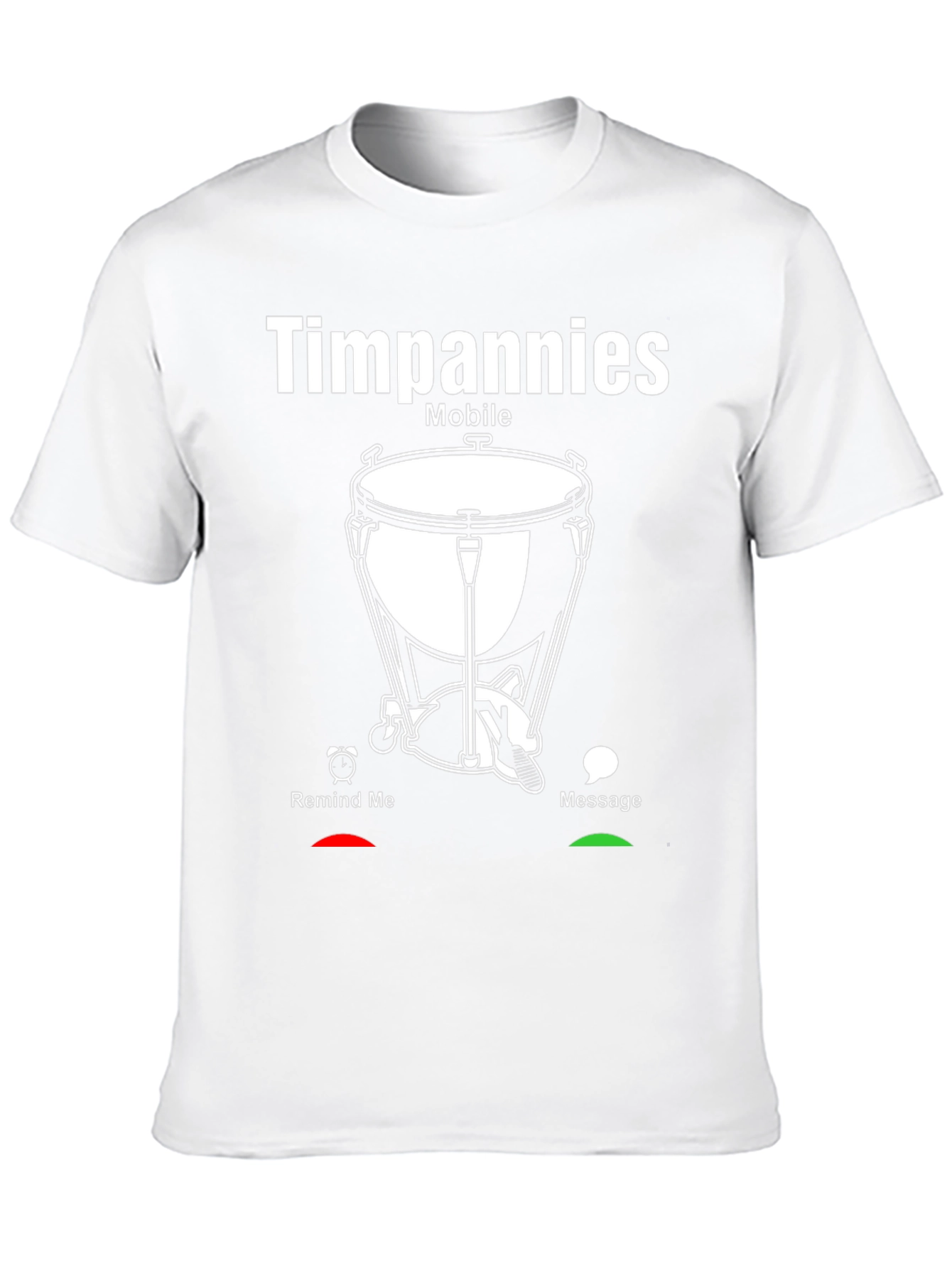 Timpani Mobile Black Graphic Tee - Music Lovers Shirt