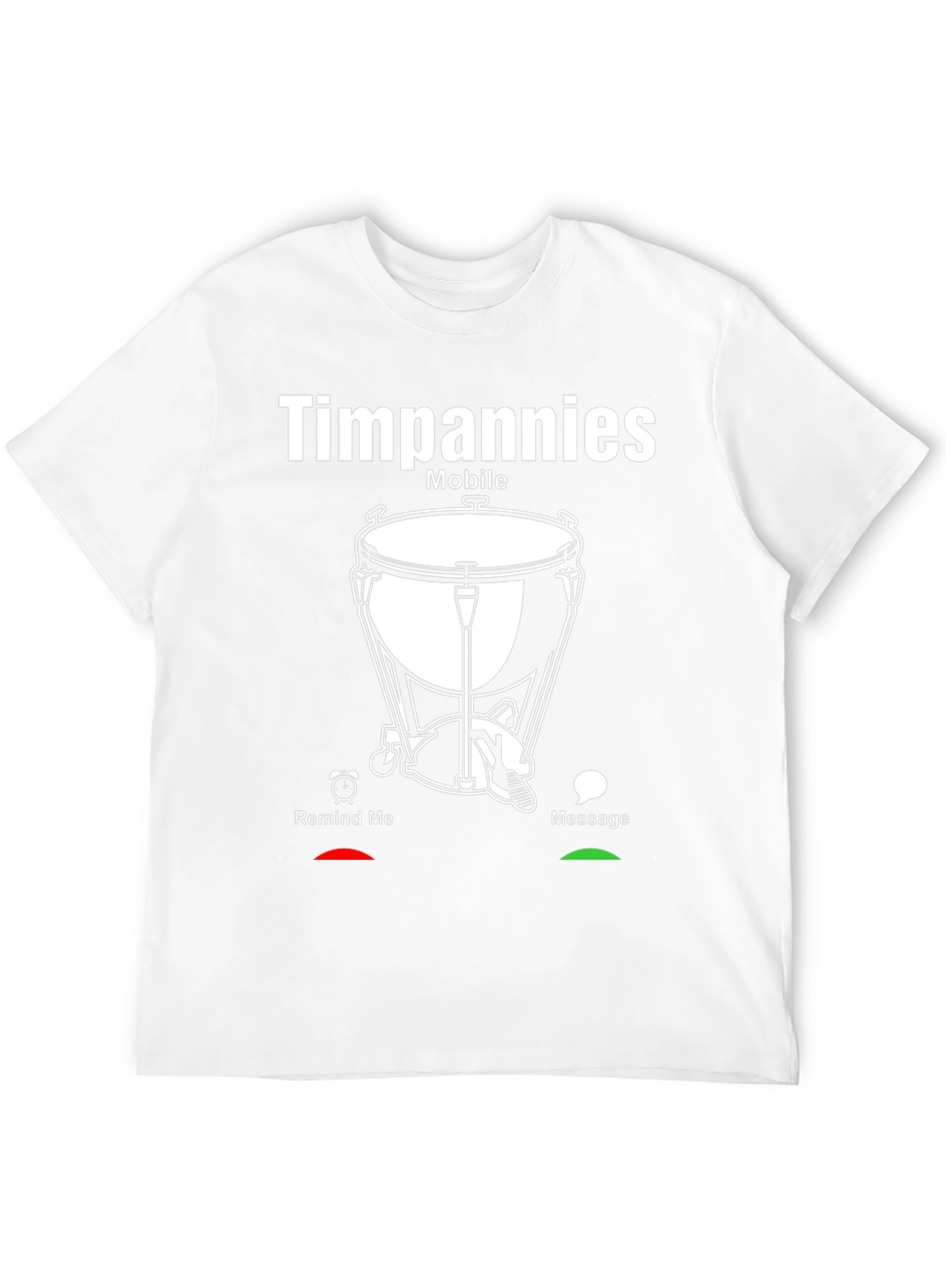 Timpani Mobile Black Graphic Tee - Music Lovers Shirt