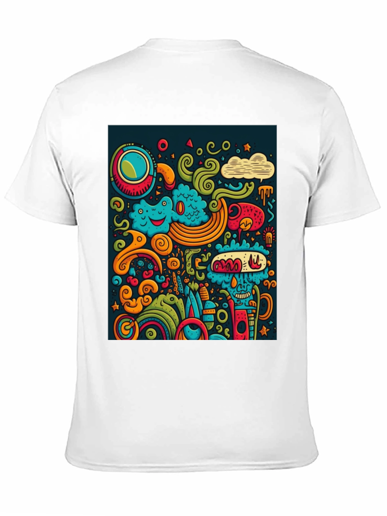 Funky Doodle Art Black T-Shirt