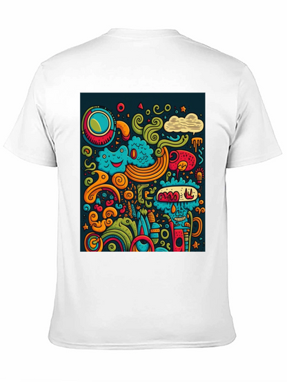 Funky Doodle Art Black T-Shirt