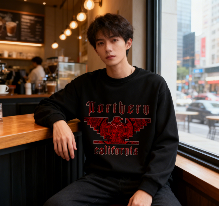 Northern California Tribal-Inspired Graphic Sweatshirt