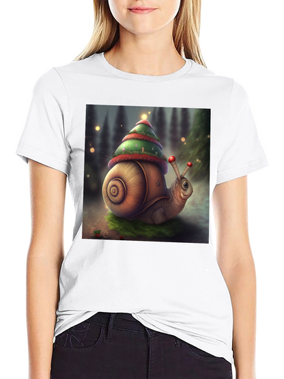 Christmas Snail Graphic Tee