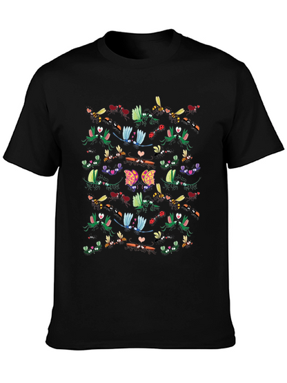 Insect Love Graphic Tee - Black Cotton Blend
