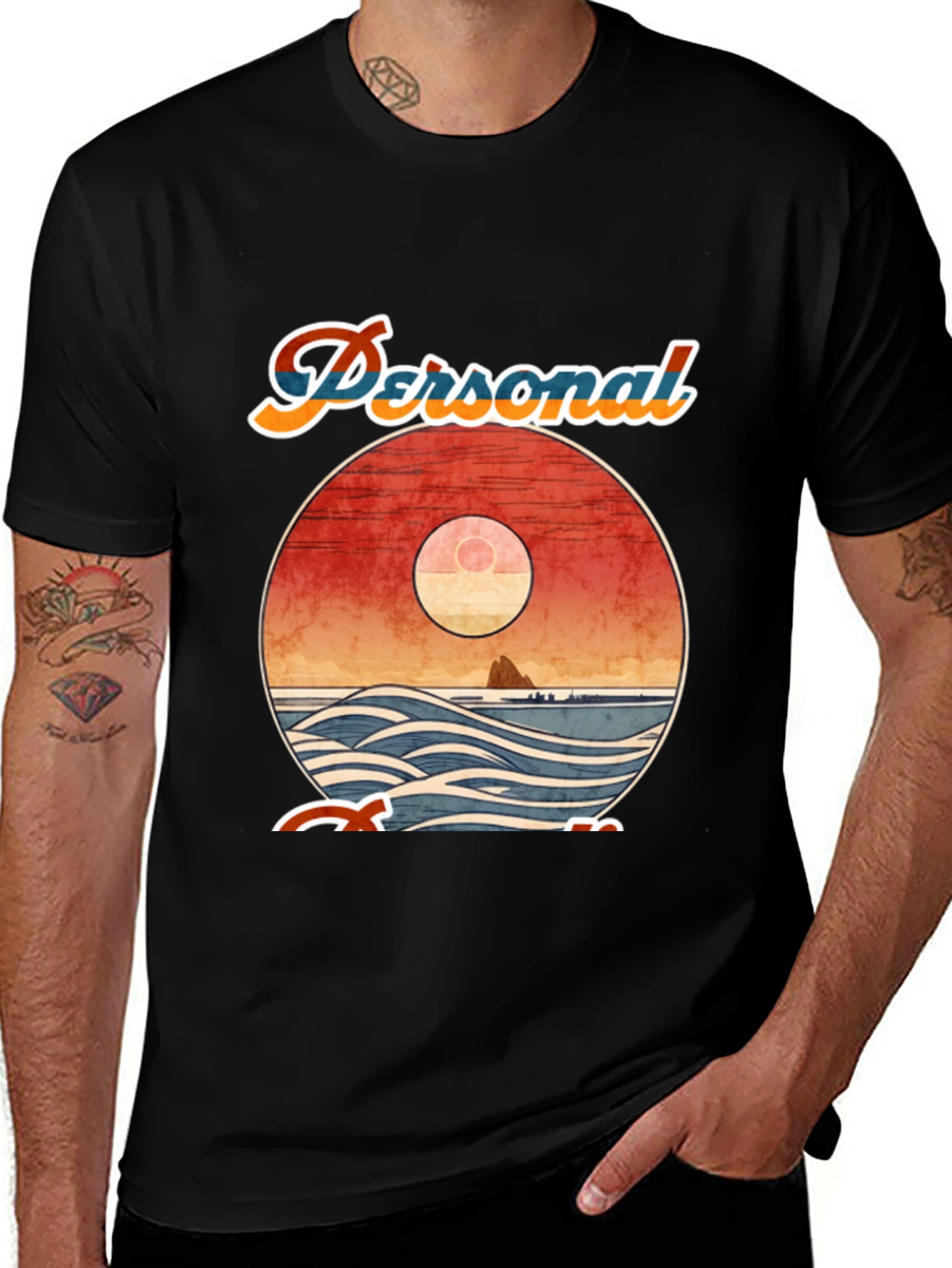 Retro Sunset Graphic Tee - Personal