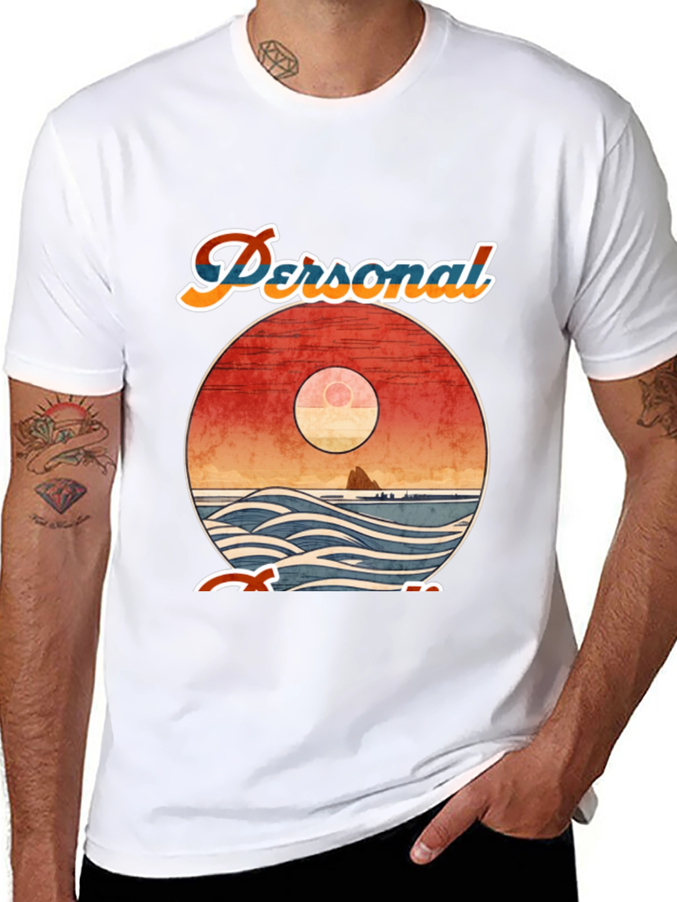 Retro Sunset Graphic Tee - Personal