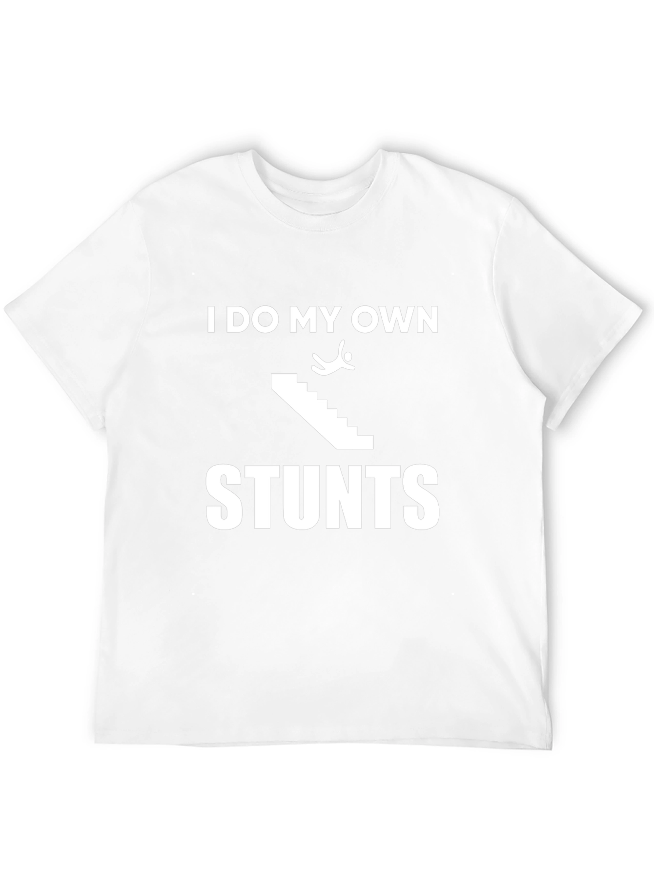 I Do My Own Stunts Black Graphic Tee