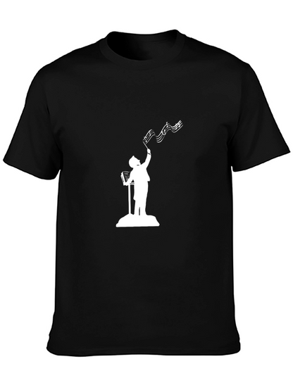 Conductor Music Notes Graphic T-Shirt
