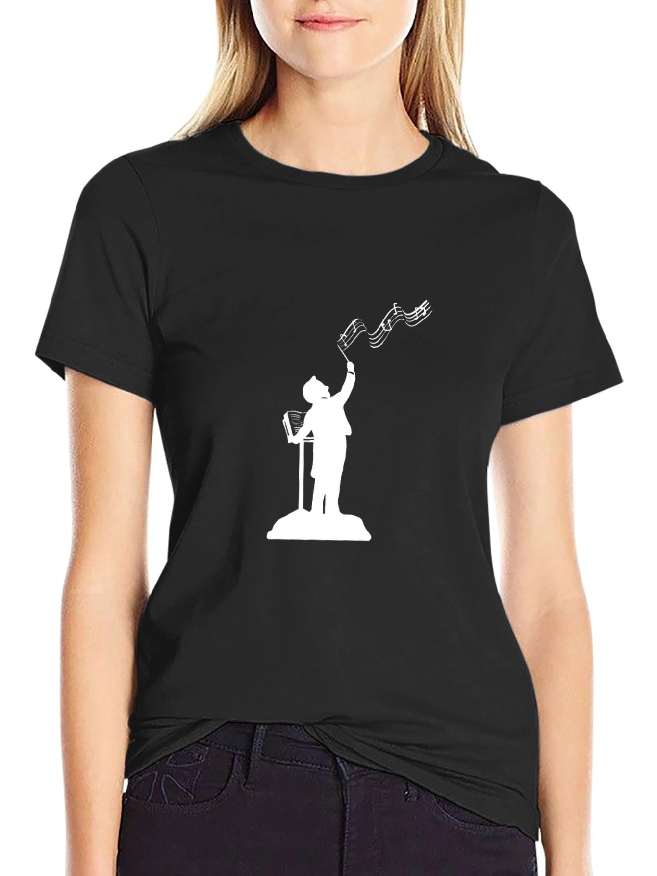 Conductor Music Notes Graphic T-Shirt