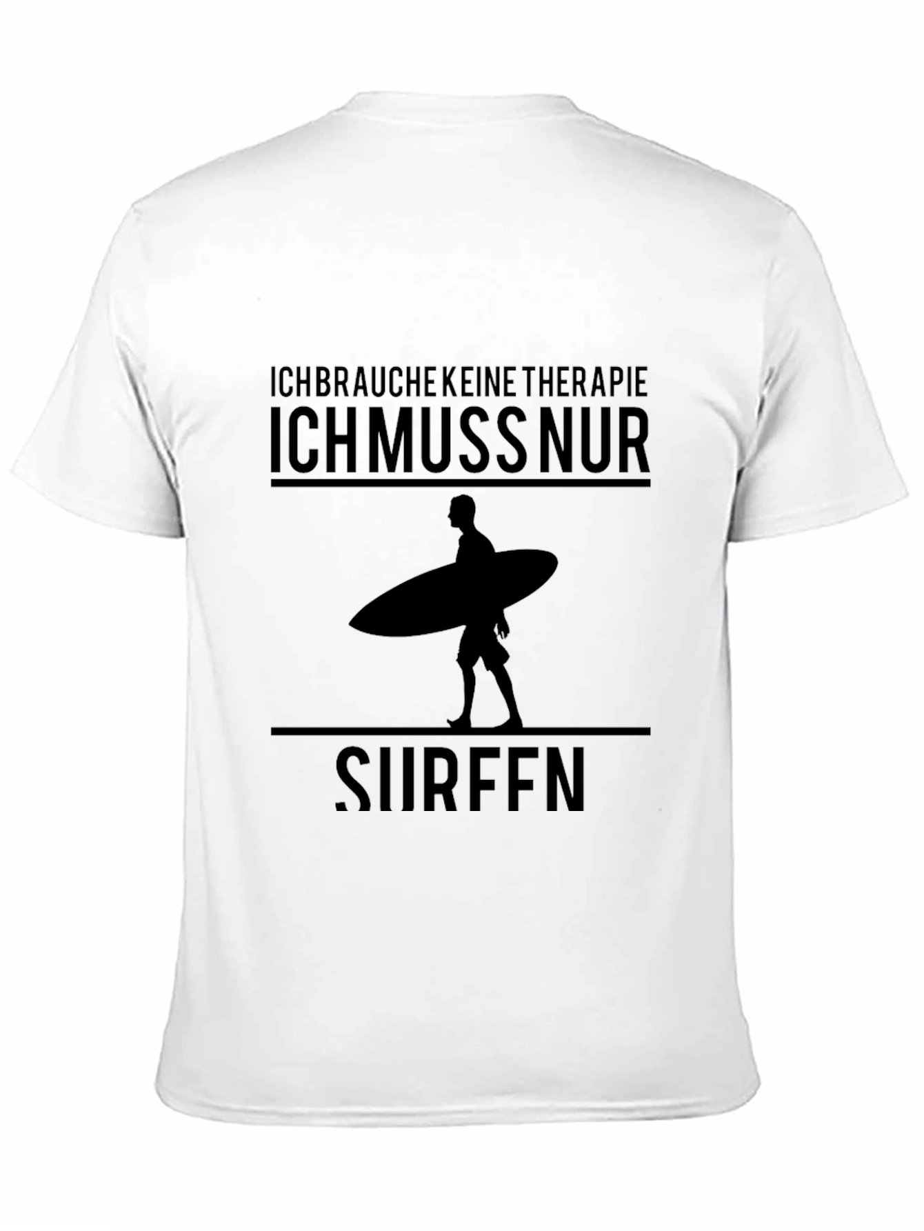 Ich Muss Nur Surfen Graphic Tee - Black