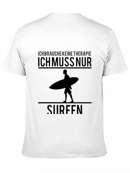 Ich Muss Nur Surfen Graphic Tee - Black